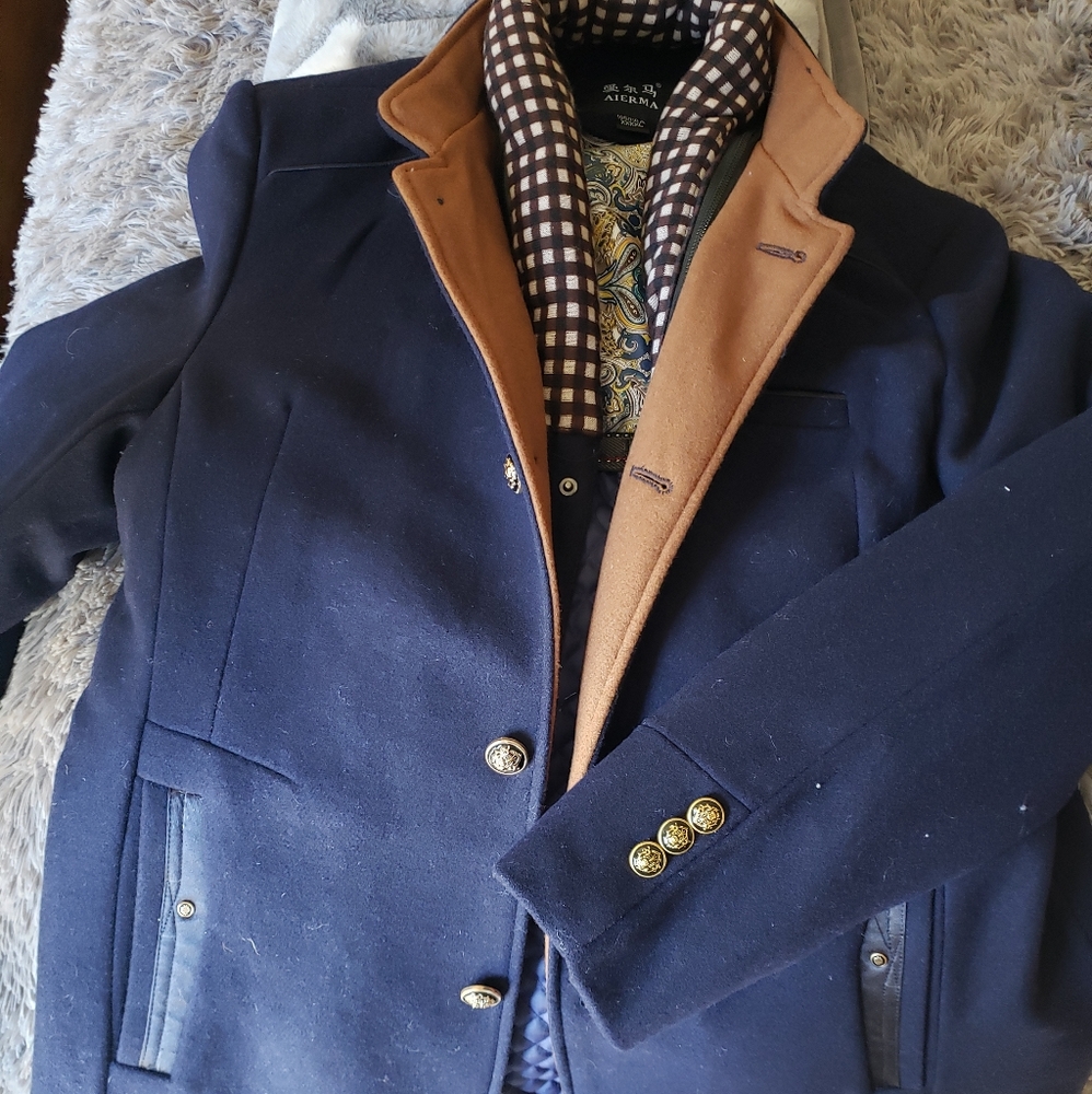AIERMA WOOL BLEND MENS COAT